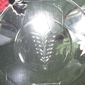 Indiana Glass Holiday Plate Set (4) Christmas Tree